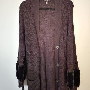 Jessica Simpson Large open front black cardigan